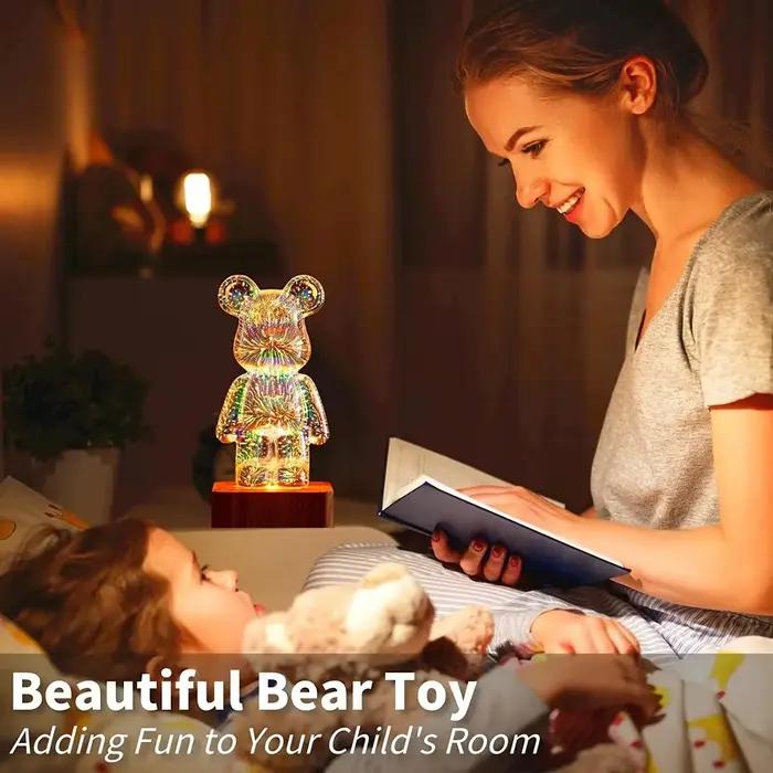 Lampe LED 3D en Forme d'Ours en enquêter d'Artifice