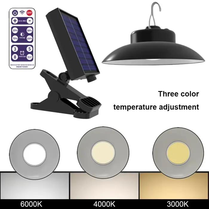 Lampe de parasol à clipser à énergie solaire