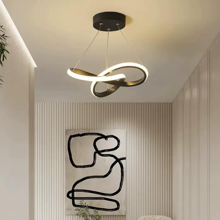 Lampe LED suspendue moderne avec un Design profilé irrégulier