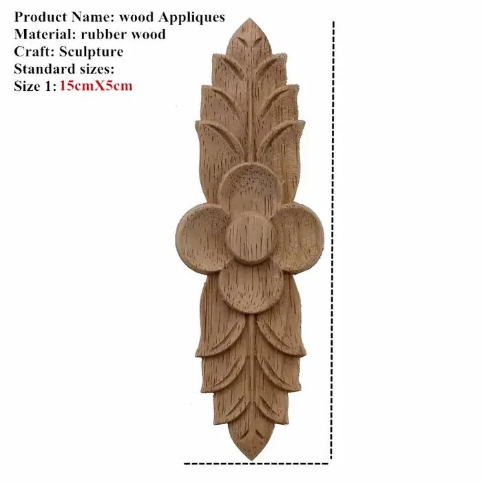 VZLX décalcomanie européenne ronde de sculpture sur bois | Décorations de maison avec Appliques