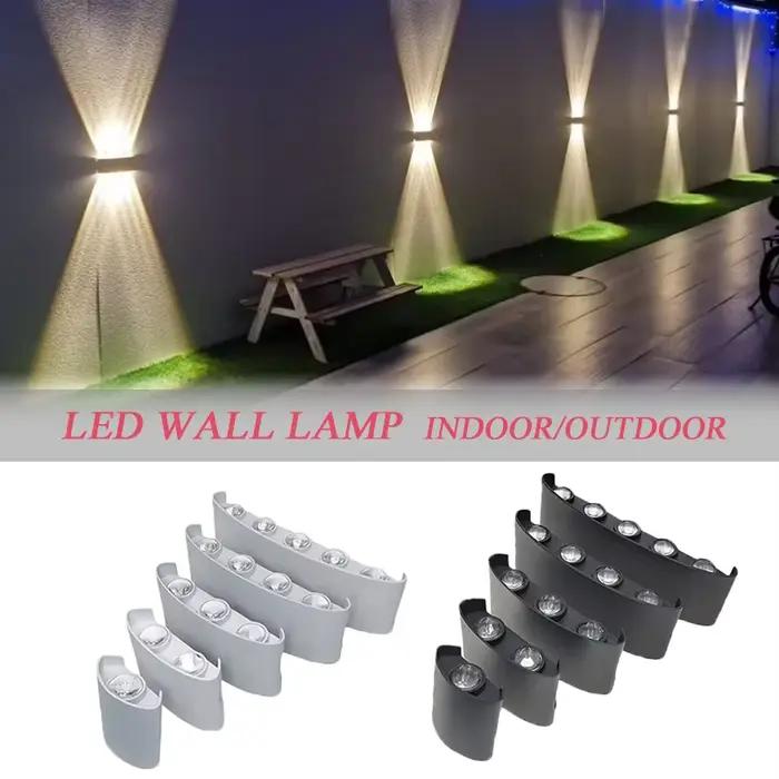 Mur LED lampe 2W 4W 6W 8W 10W AC 85-265V étanche IP66 haute luminosité intérieur et extérieur jardin
