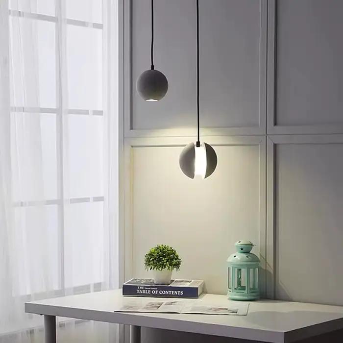 Lampe Suspendue en Béton au Design Nordique Créatif