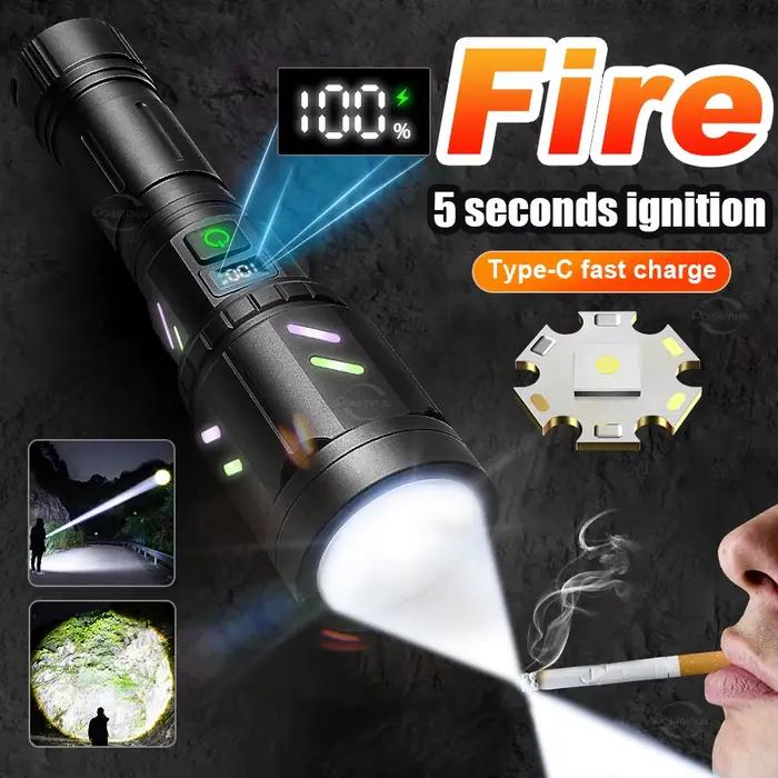 Lampe de poche ultra puissante concentrant l'allumage de la lampe de poche étanche à la lampe tactique militaire à l'extérieur aventure de camping extérieur torche