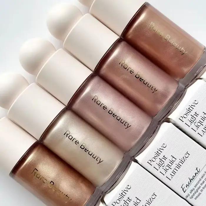 Rare beauté liquide Blush surligneur Contour finition haute brillante luminiseur maquillage Gel visage corps éclaircir paillettes Contour naturel