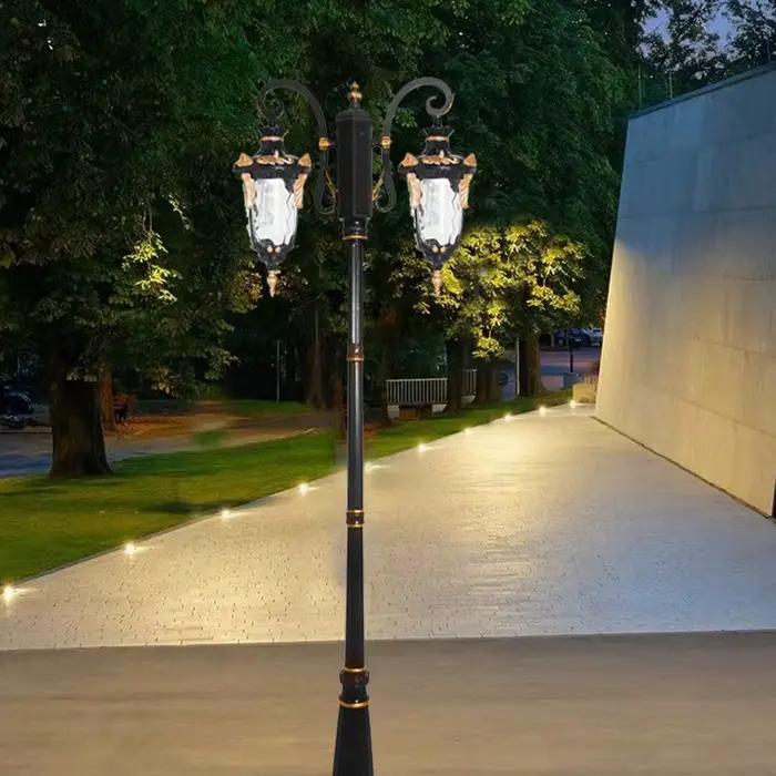 Lumières de cour extérieures étanches, parcs paysager, villas, éclairage à mât élevé, éclairage communautaire, lampadaires pour touristes, 2.6m