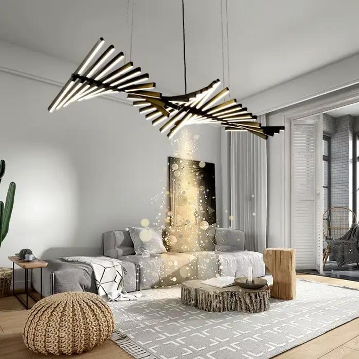 Plafonnier led en forme d'os de poisson