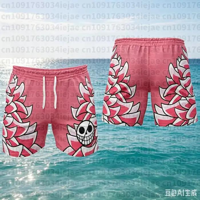 Costume One Piece Doflamingo, imprimé sur toute la surface, short d'été pour adultes et enfants, short de plage léger et doux à séchage rapide