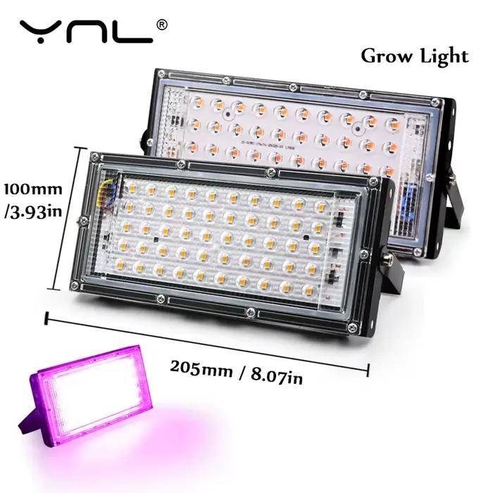 Lampe Horticole de Croissance IP65, 50W, AC 220V, pour Plantes, Tente, Fleurs, Semis, Éclairage d'Niket d'Extérieur