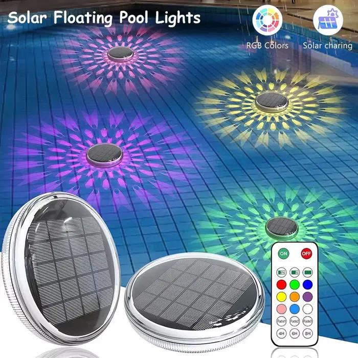 Lumières flottantes colorées pour piscine, lampe LED flottante avec télécommande, étanche IPX7, 3 minuteries, 9 éclairages pour décoration de plage, Patio, bord de piscine