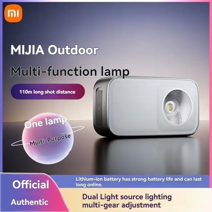 2025 Xiaomi Mijia lumière multifonctionnelle extérieure IP66 lampe frontale étanche Portable équitation vélo lumière capuchon pince Camping lumière
