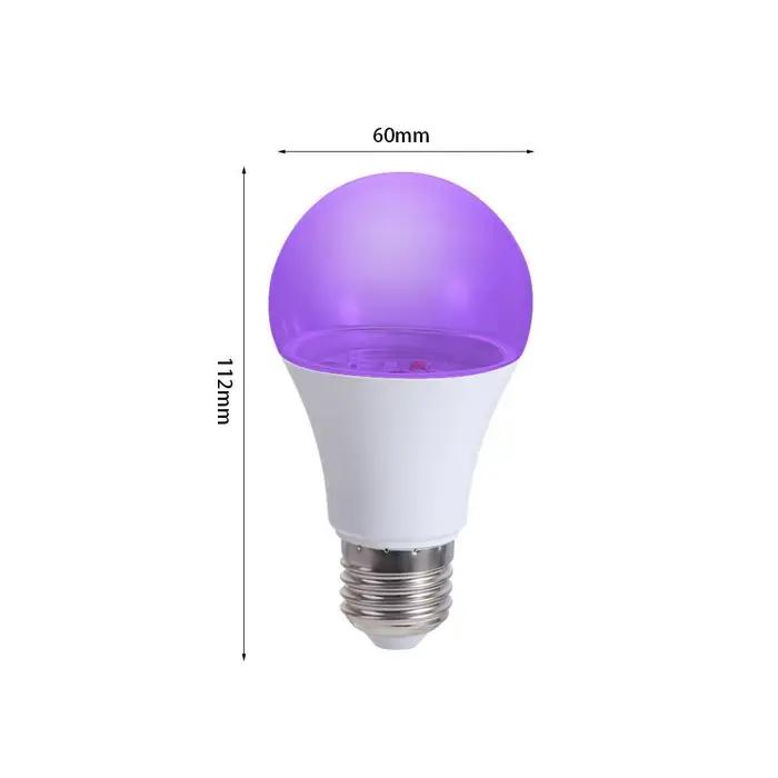 Lumière noire lampe ultraviolette UV violet ampoule 360 lueur atmosphère UV ampoules 10W E27 violet noir ampoule fournitures de fête