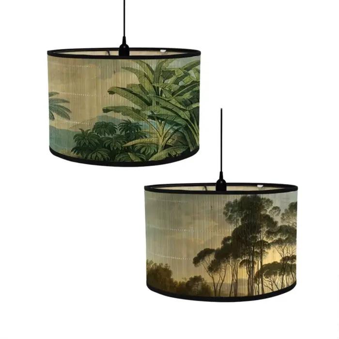 Couvercles de lampe en bambou durables