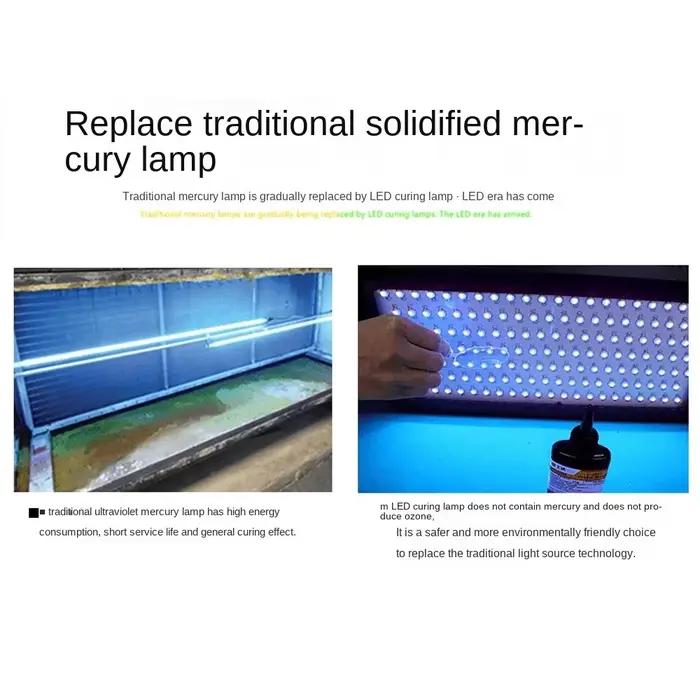Lampe UV de polymérisation ultraviolette sans ombre pour la détection fluorescente de colle, huile verte et résine, lumière violette 365nm 405nm 395nm, 100W 200W 300W