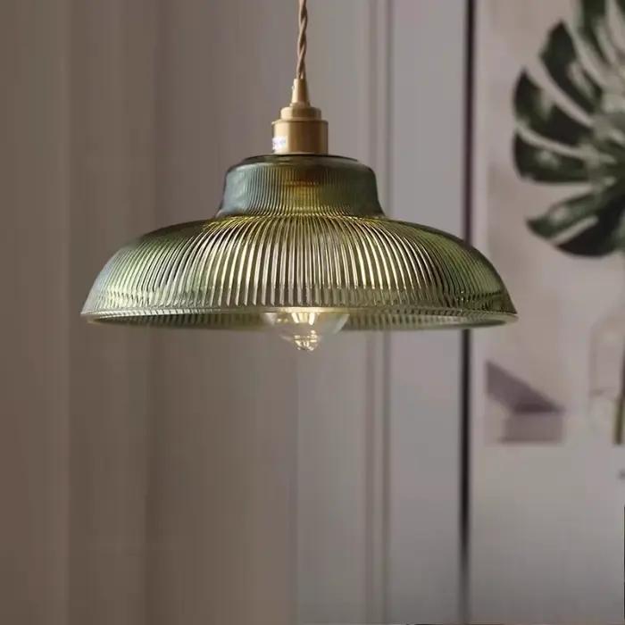 Lampes suspendues en verre nordique luminaires rétro éclairage domestique chambre salon Restaurant Bar lampe suspendue Luminaire