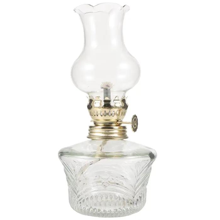 Lampe en verre vintage transparente lampe à huile lanterne pour maison chambre fêtes éclairage rustique lumière à huile vintage occasion spéciale salon chambre festive