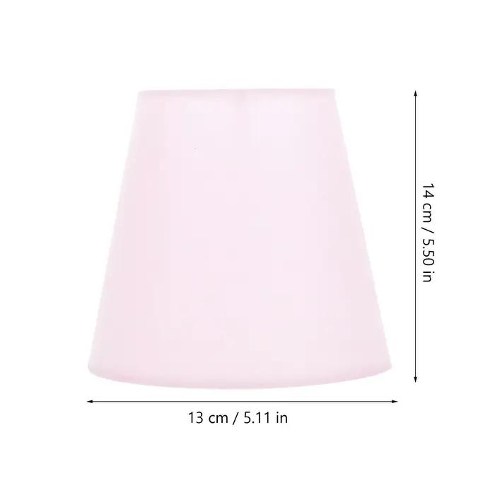 Abat-jour Macaron en tissu rose pour lampe suspendue