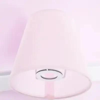 Abat-jour Macaron en tissu rose pour lampe suspendue