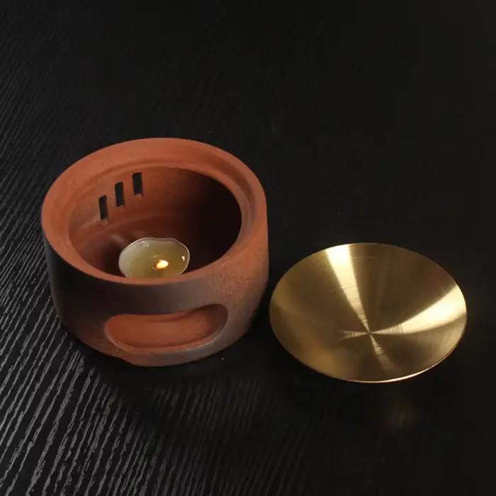 FYBL bougie chauffe-bougie lampe aromathérapie chauffage huile essentielle brûleur encens ménage Club café poudre bois santal incense élégant ambiance soin naturel occaions spéciales