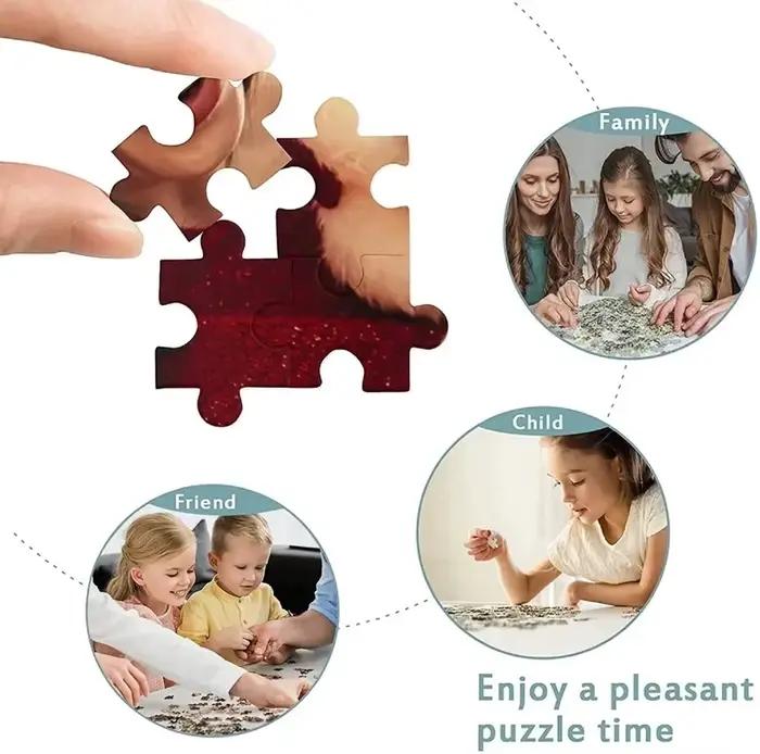 Puzzles de paysages 500/1000/1200/2000 pièces, jeux d'activités familiales pour salle de jeux, chambre à coucher, cadeaux, décoration intérieure