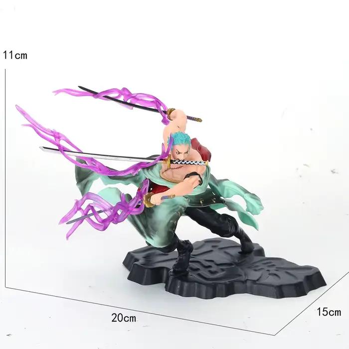 En stock, figurine d'anime One Piece de 10 cm, GK Roronoa Zoro, statue de manga à trois lames Sa-maximum, figurine d'action, modèle de collection, jouet pour enfant