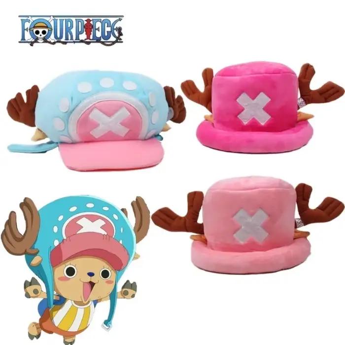 Chapeau en peluche Tony Tony Chopper One Piece - Accessoire de costume cosplay anime, chapeau mignon et doux en forme de cornes de renne, pour fêtes et usage quotidien