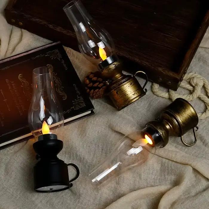 Lanterne à huile LED rétro vintage