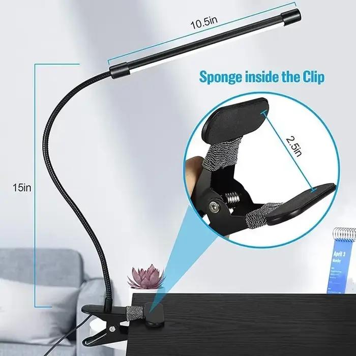 Lampe de bureau à clip LED
