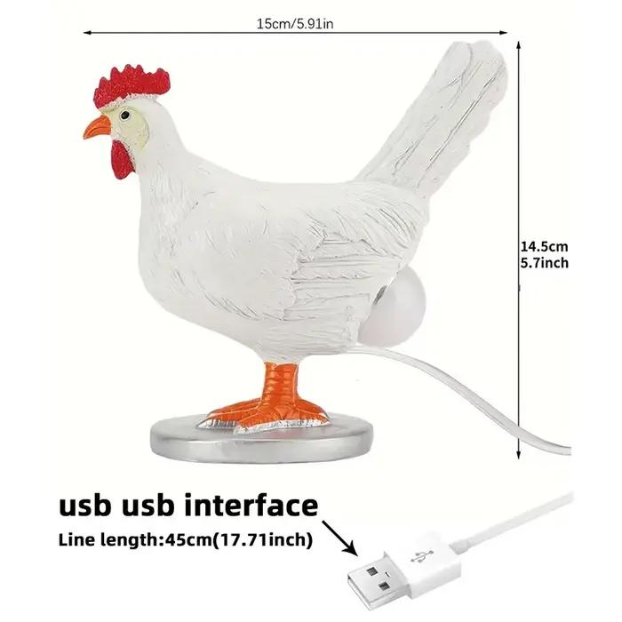 LED veilleuses drôle Animal poussin lumière pâques carnaval fête ornements cadeaux pour enfants décoration de la maison poulet lampe de nuit