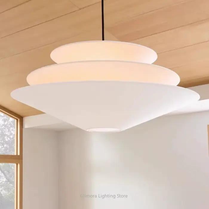 Lampe suspendue créative française en crème