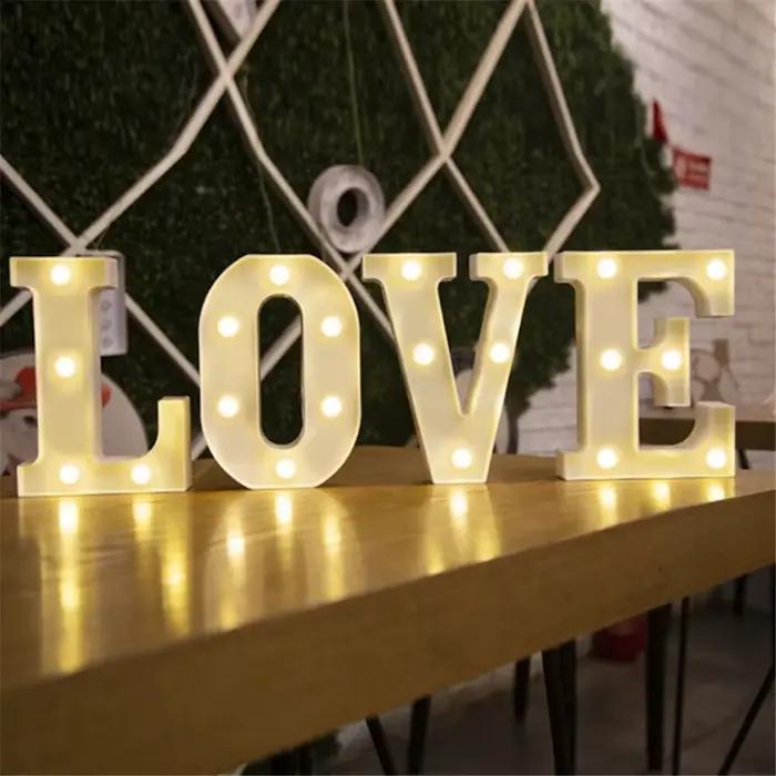 Veilleuse lumineuse avec lettres et chiffres, alphabet shoous, éclairage de décoration pour maison, mariage, anniversaire, fêtes de Noël, lumière LED personnalisable pour ambiances magiques