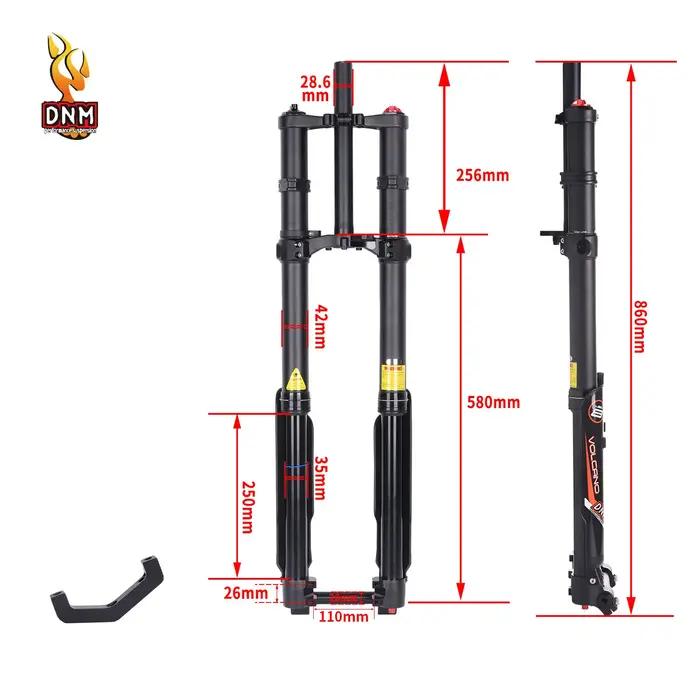 Fourche à suspension pneumatique double pour descente, axe de 203 mm (110*20 mm), frein à disque double pour VTT et Sur-ron Stealth Stealer