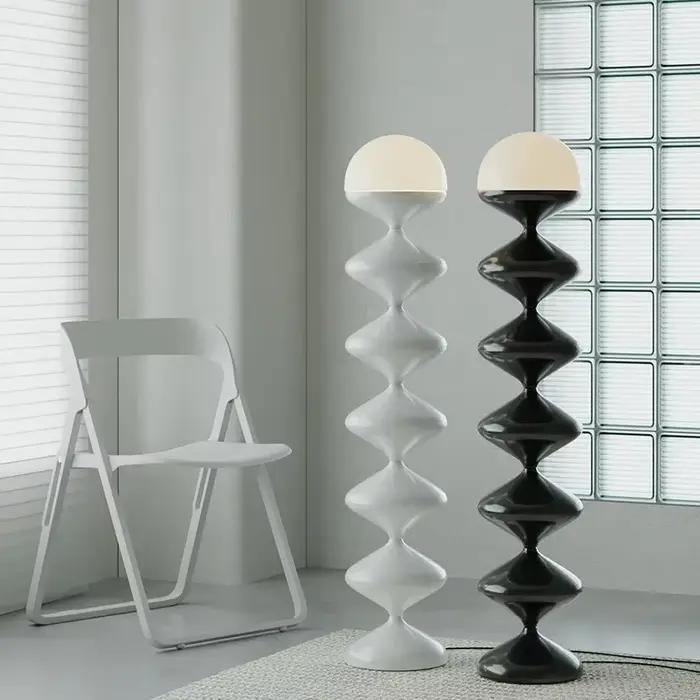 2025 nouveau lampadaire noir et blanc décoration de la maison nordique étude lampe de bureau LED canapé à intensité variable luminaire intérieur