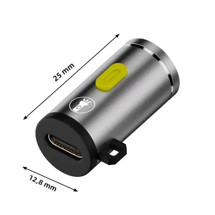 BORUiT Super Mini lampe de poche LED 230LM monocouche torche Extra petite lanterne de Camping