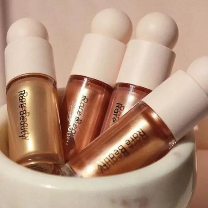 Rare beauté liquide Blush surligneur Contour finition haute brillante luminiseur maquillage Gel visage corps éclaircir paillettes Contour naturel