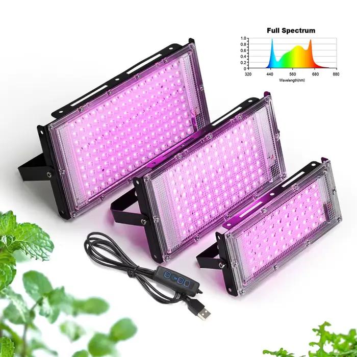 Led élèvent la lumière 50W 100W 150W 220V extérieur spectre complet LED plante croissance lampe projecteur LED projecteur réverbère LED projecteur
