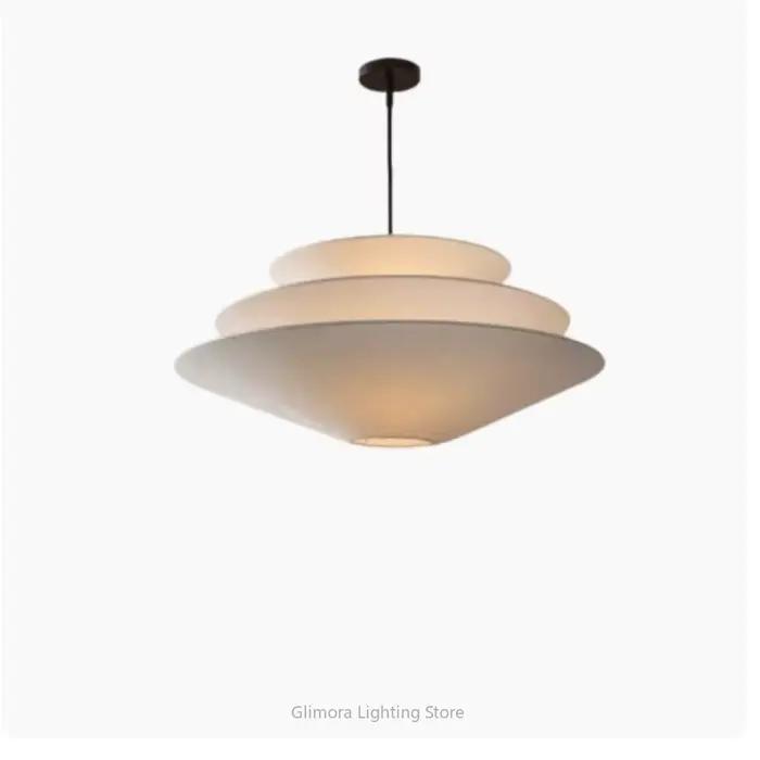 Lampe suspendue créative française en crème