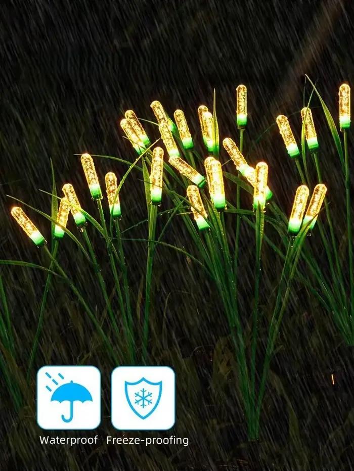 1PC solaire luciole balancement jardin lumière extérieure LED étanche Reed lampe décoration paysage lumières pour étang Patio cour voie