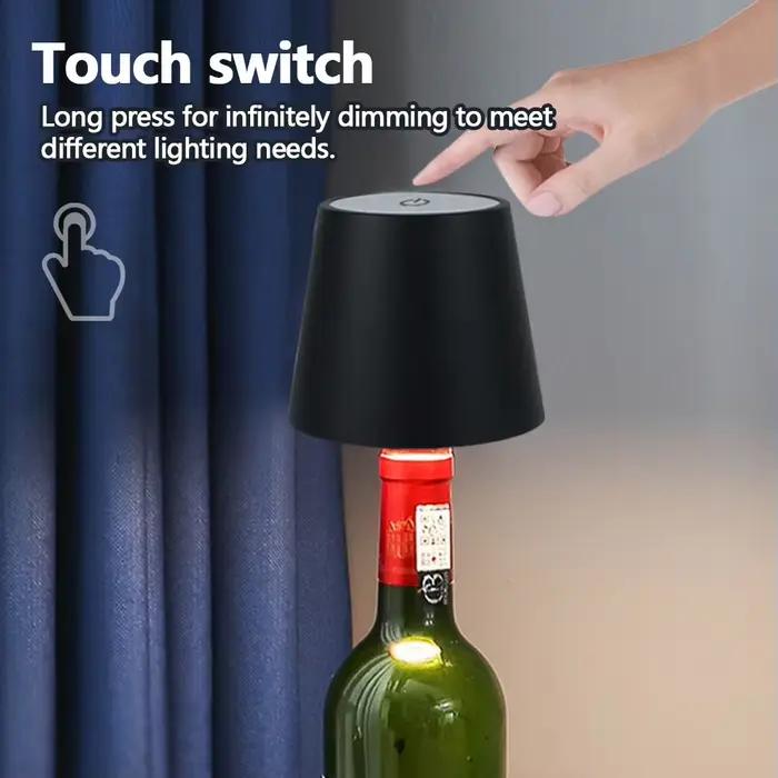 Lampe de bouteille de vin sans fil type-c charge contrôle tactile bouteille de vin lumière gradation lampe de Table LED Bar café atmosphère veilleuse