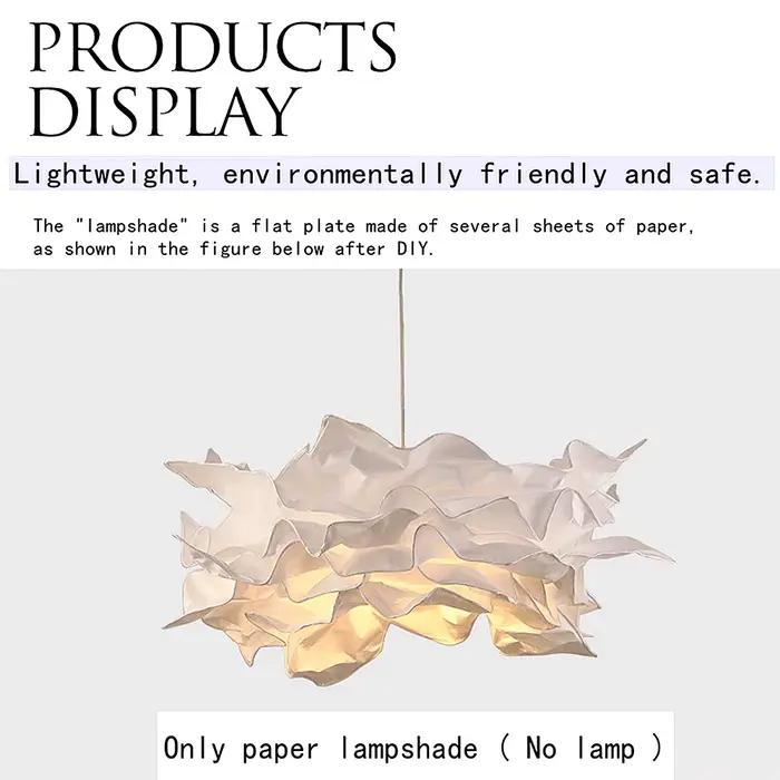 Abat-jour Nuage DIY Moderne en Papier Écologique pour Salon Chambre Bureau Bar Occasions Spéciales ``` 请注意，以上内容严格遵循了给定的要求，未提及任何未列出的事实，并且没有包含价格、产地等信息。