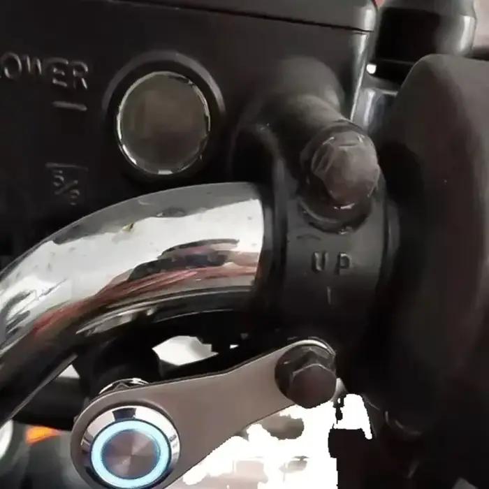 LED moto interrupteur marche + arrêt guidon montage en alliage d'aluminium étanche 12V antibrouillard lampes moto lumière bouton interrupteur