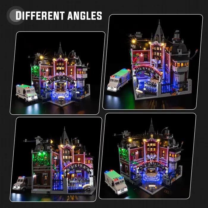 Kit d'éclairage LED pour LEGO Arkham Asylum 76300 avec idées de lampes et blocs de construction (ne comprend pas les briques du modèle)