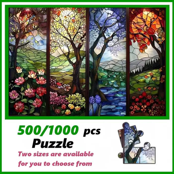Un puzzle de haute qualité de 500/1000 pièces, parfait pour les adultes, est un jeu familial amusant qui aide à soulager le stress et est idéal pour les anniversaires.
