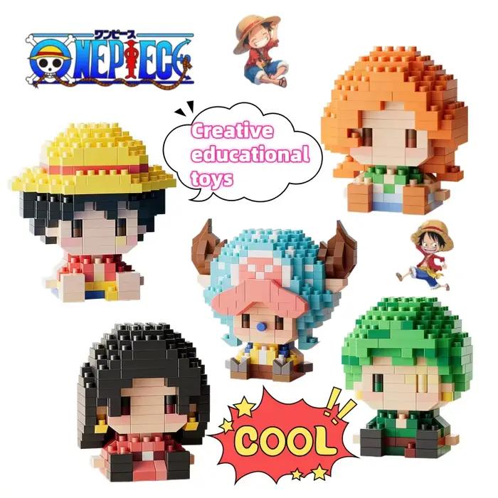 Nouvel ensemble de table stéréoscopique créatif One Piece Luffy, Brook, Shanks, Nico Robin, jouets éducatifs pour garçons et filles, personnage de dessin animé
