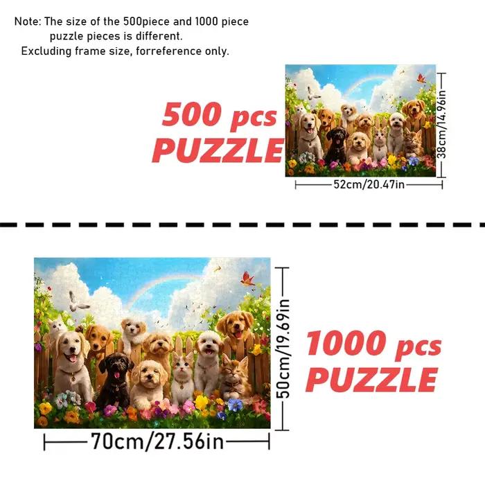 Un puzzle de haute qualité de 500/1000 pièces, parfait pour les adultes, est un jeu familial amusant qui aide à soulager le stress et est idéal pour les anniversaires.