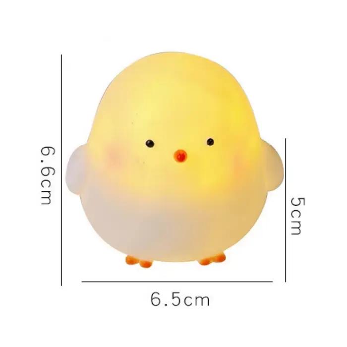 Couronne poussin veilleuse chambre décoration mignon dessin animé Animal veilleuse cadeaux de noël pour chambre d'enfants chevet lampe de couchage