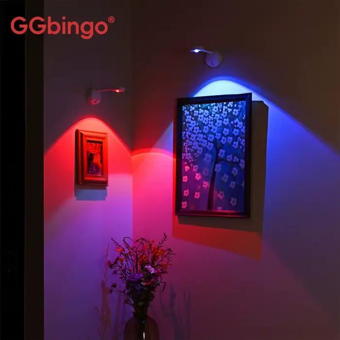 Lumière murale sans fil à détection humaine RGB, projecteur LED à intensité variable pour éclairer les œuvres d'art et les images modernes à offrir pour la décoration intérieure