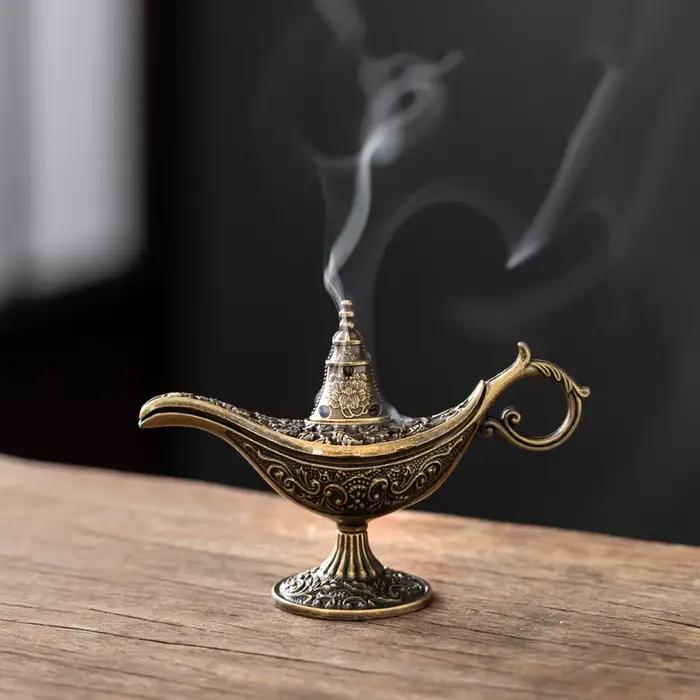 Brûleur d'encens en métal de style antique
