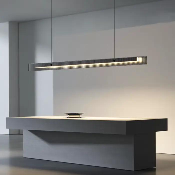 Lampe suspendue LED moderne noire pour cuisine île chambre restaurant décoration bar comptoir suspension éclairage adaptable à divers styles de décoration