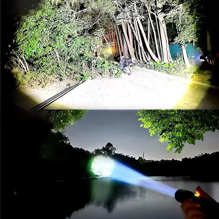 9900000LM lampe de poche LED la plus puissante 800 Watts lampe torche Rechargeable USB 5000 mètres lampe de poche haute puissance lanterne tactique
