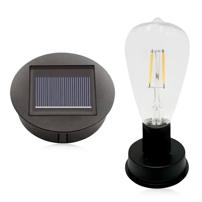 Base de lampe solaire avec ampoule LED
